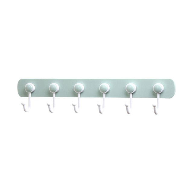 Multifunction Kitchen Storage Hook Holder 6 Hooks Wall Door Holder Hanger Rack For Spoon Scoop Bathroom Kitchen Organizer