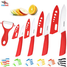 Load image into Gallery viewer, FINDKING top quality ceramic Zirconia kitchen knife set Ceramic Knife 3 4 5 6 inch Peeler Covers for Meat bread fruit knives set