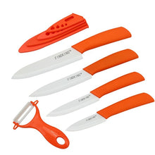 Load image into Gallery viewer, FINDKING top quality ceramic Zirconia kitchen knife set Ceramic Knife 3 4 5 6 inch Peeler Covers for Meat bread fruit knives set