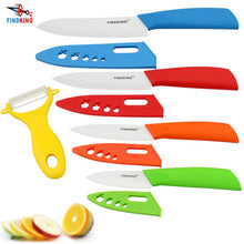 Load image into Gallery viewer, FINDKING top quality ceramic Zirconia kitchen knife set Ceramic Knife 3 4 5 6 inch Peeler Covers for Meat bread fruit knives set