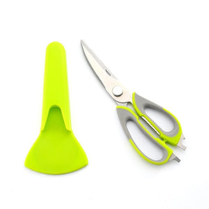 Multi-Function Kitchen Scissors Cutter Knife Board Stainless Steel Kitchen Vegetable Knives Meat Potato Cheese Meat Cut